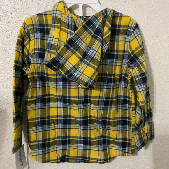 Toddler Boys Soft Cotton Blue & Yellow Plaid Button-Front Shirt. Size 3T NWT - Picture 3 of 3